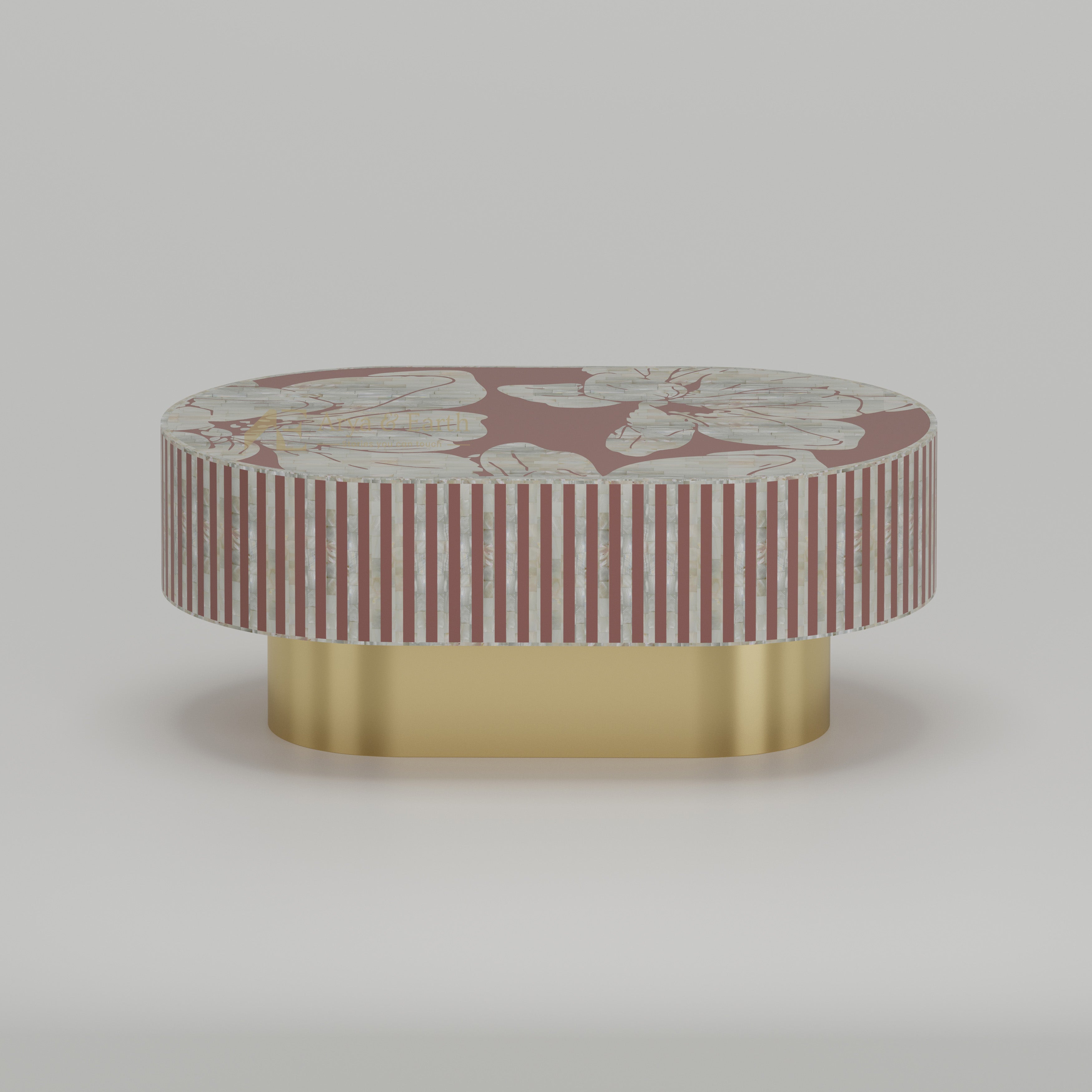 Mother of Pearl floral design coffee table
