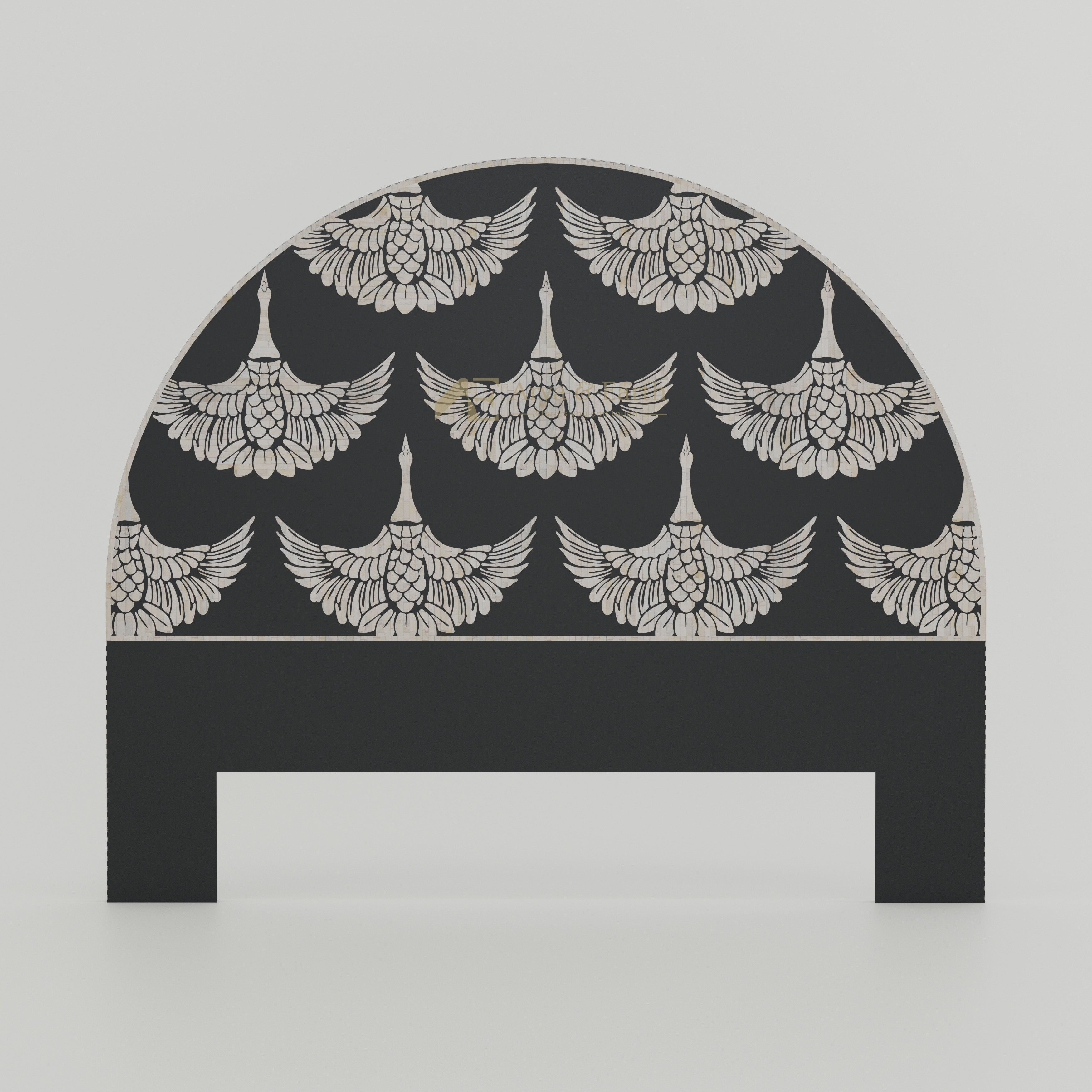 bone inlay bedhead handmade luxury