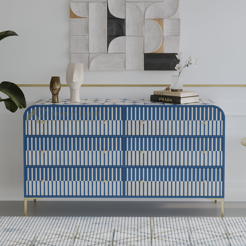 Bone Inlay Chest of Drawers & Dressers