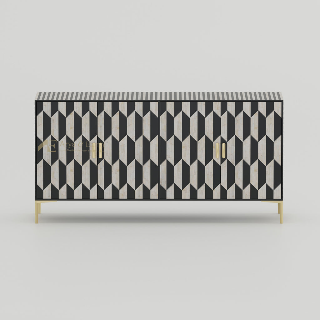 monochrome geometric cabinet